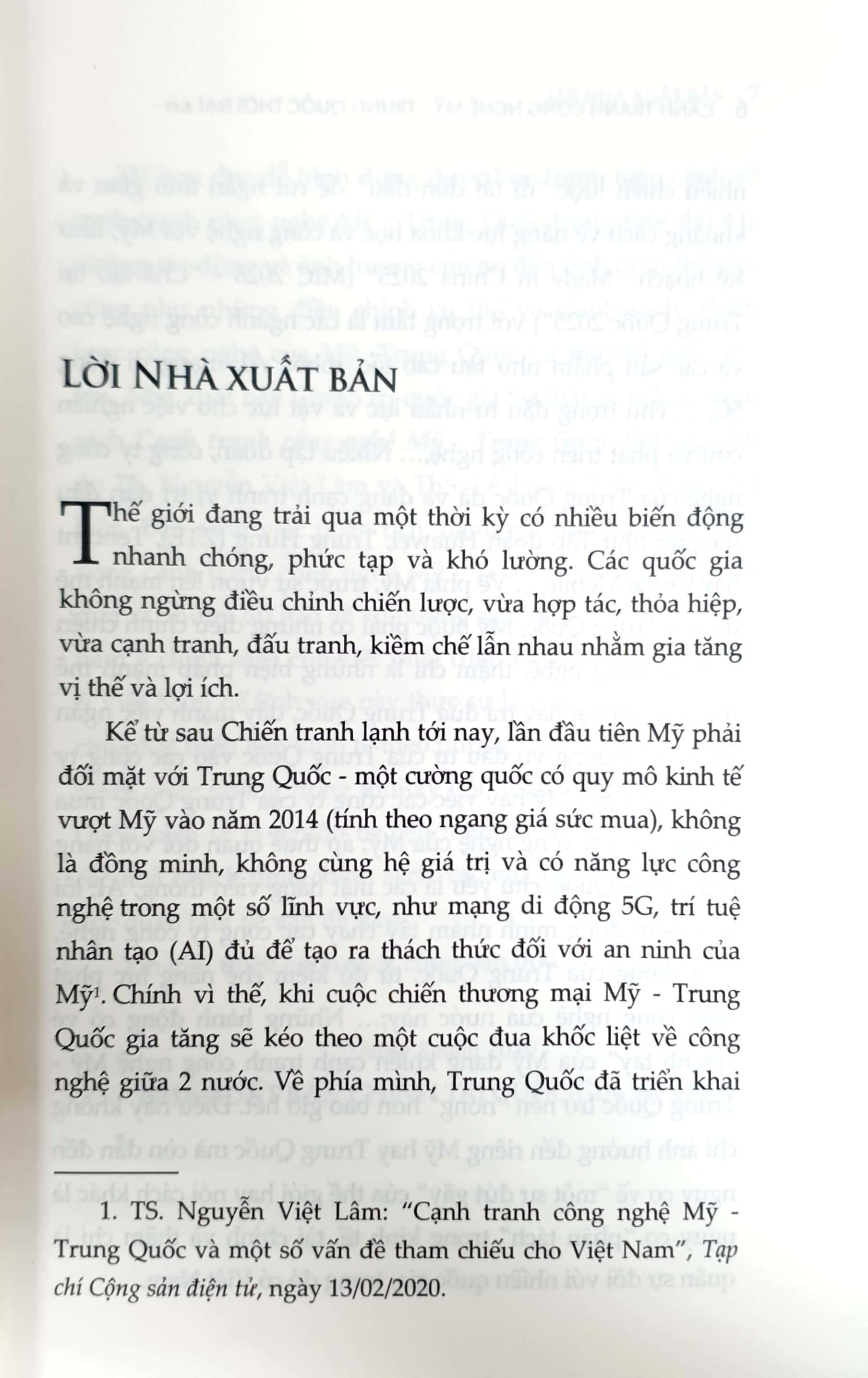 Cạnh tranh công nghệ Mỹ - Trung Quốc thời đại 4.0 (Sách chuyên khảo)