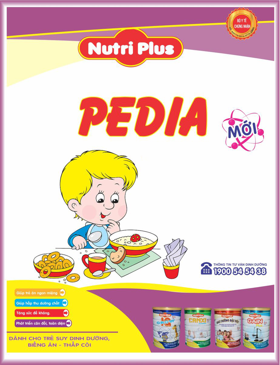 Sữa PEDIA dành cho trẻ suy dinh dưỡng, ăn ngon, chống lớn NUTRI PLUS 900G- 8936071029041