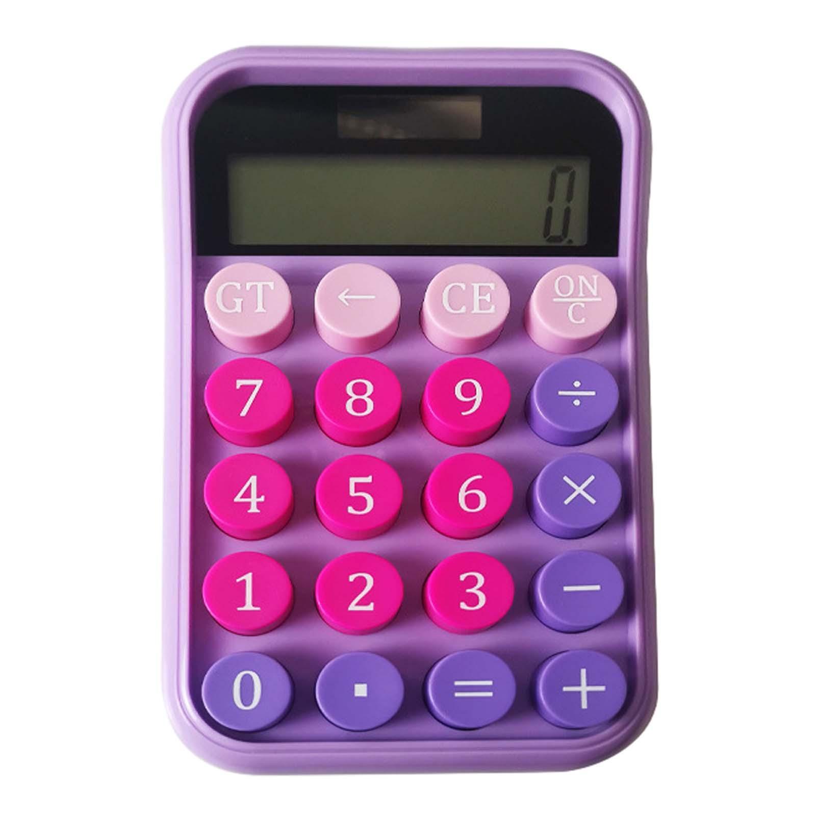 Solar Powered Calculator Small Mechanical Desktop Calculator for Office Kids