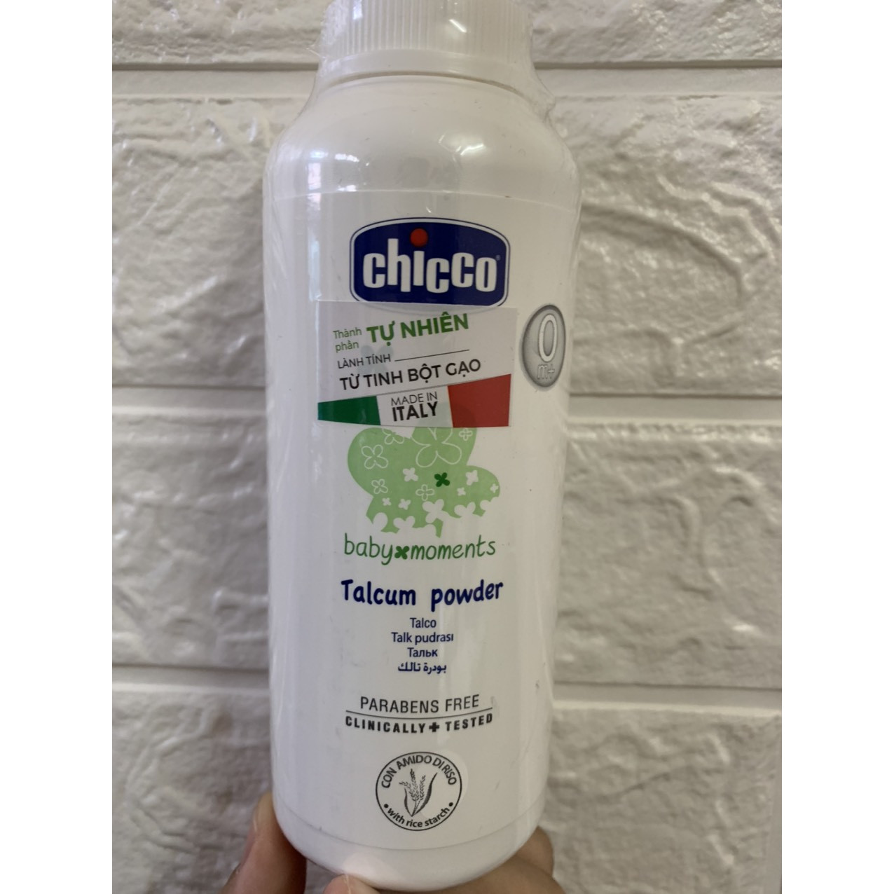 Phấn rôm làm từ tinh bột Gạo Chicco Italy - An toàn cho Bé