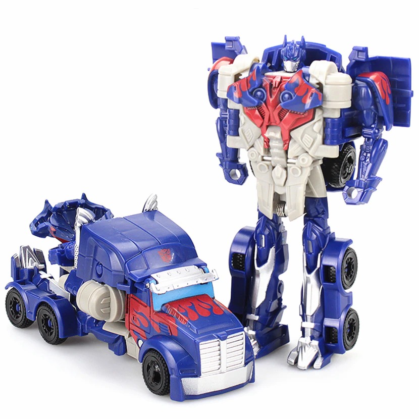 Transformers Optimus Prime Ô Tô Biến Hình Robot - Đồ Chơi Mô Hình Robot Đại Chiến 12cm