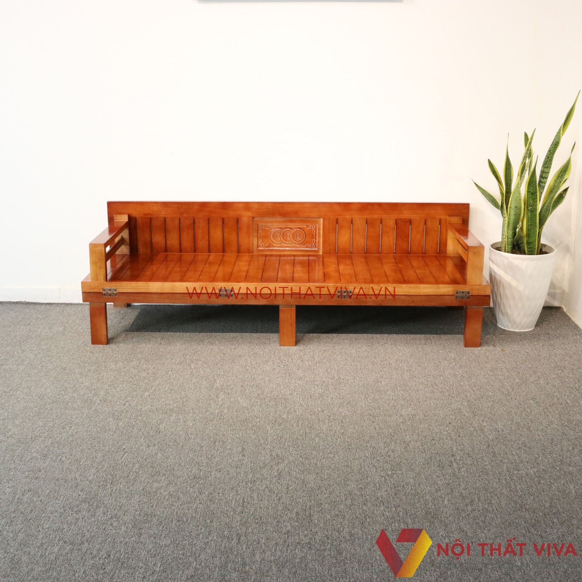 Ghế Gấp Trường Kỷ Gỗ Xoan Mở Ra Thành Giường 1m9x1m2 Tiện Lợi