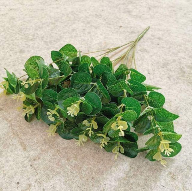 Cành lá táo giả 16 nhánh dài 50cm Cụm điểm trang trí
