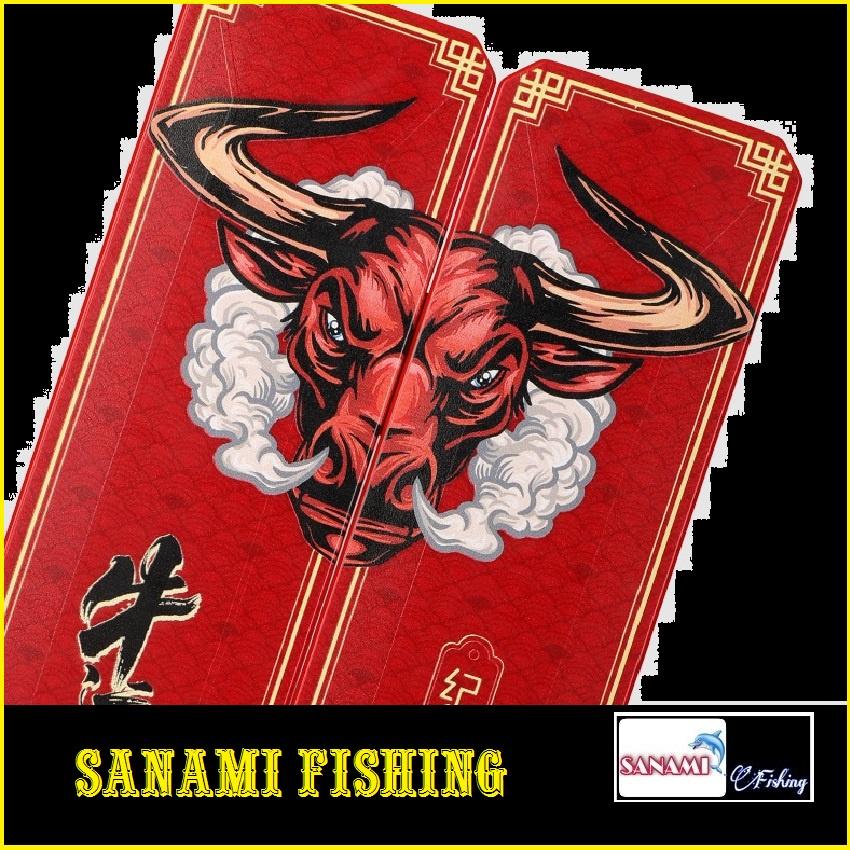 Hộp Đựng Lưỡi Câu Đài Lưỡi Câu,Thẻo Câu Cá in Hình Họa Tiết Trâu Đỏ,Cá Chép Siêu Hot