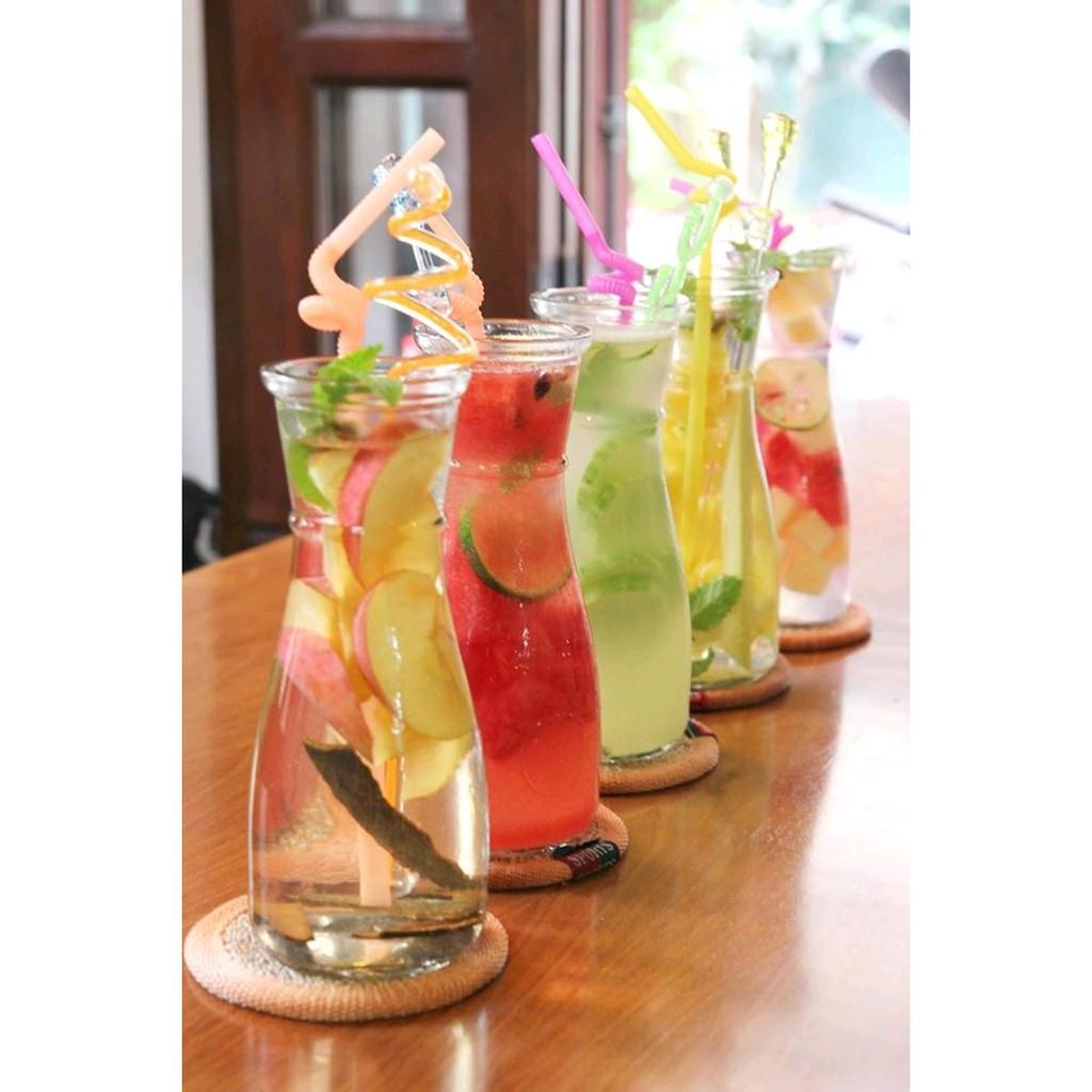 Combo 10 ly, chai thủy tinh loại 350ml dùng để cắm hoa, trang trí nhà cửa
