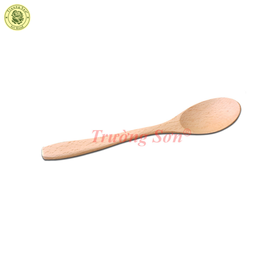 Muỗng Gỗ Beech Oval Ăn Cơm Kích Thước 18.5 Cm - Đồ Gỗ Nhà Bếp Thương Hiệu Trường Sơn