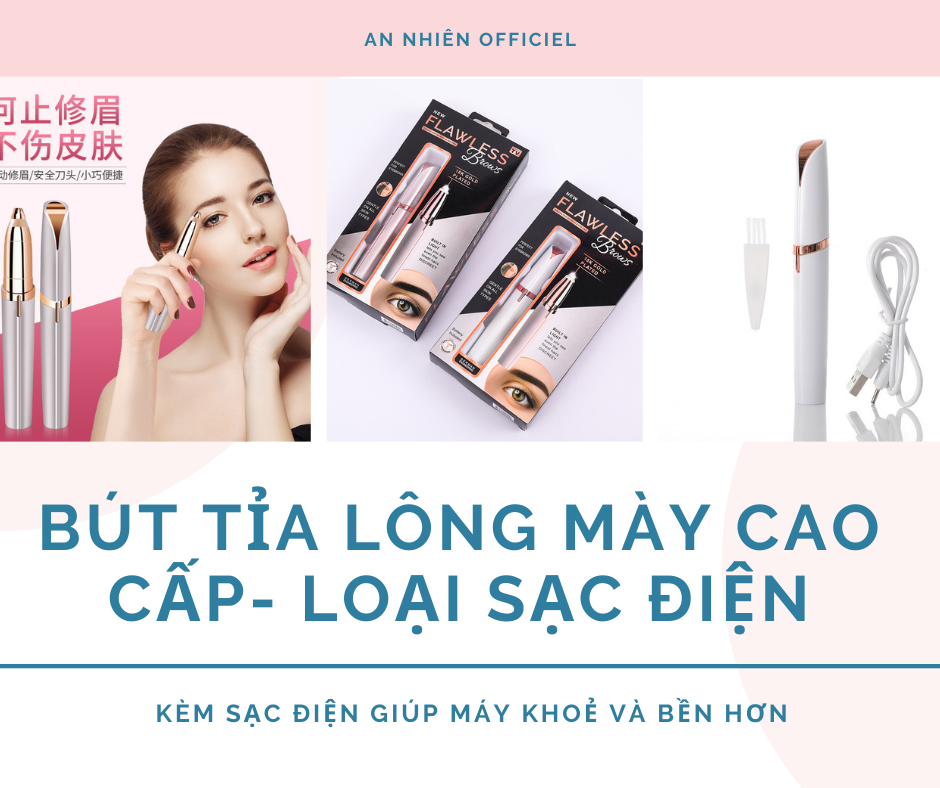 Bút Tỉa Lông Mày Điện Cao Cấp - Máy Tỉa lông Thẩm Mỹ Cho Phái Đẹp (LOẠI 1 FULL BOX)