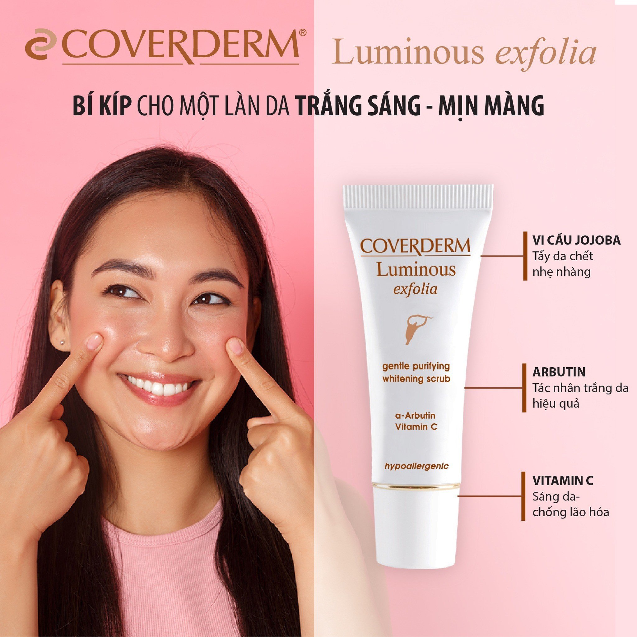 Tẩy Tế Bào Chết Da Mặt Luminous ExFolia Dành Cho Da Nám, Sử Dụng Hàng Ngày, Giúp Da Trắng Sáng Dung Tích 50ml