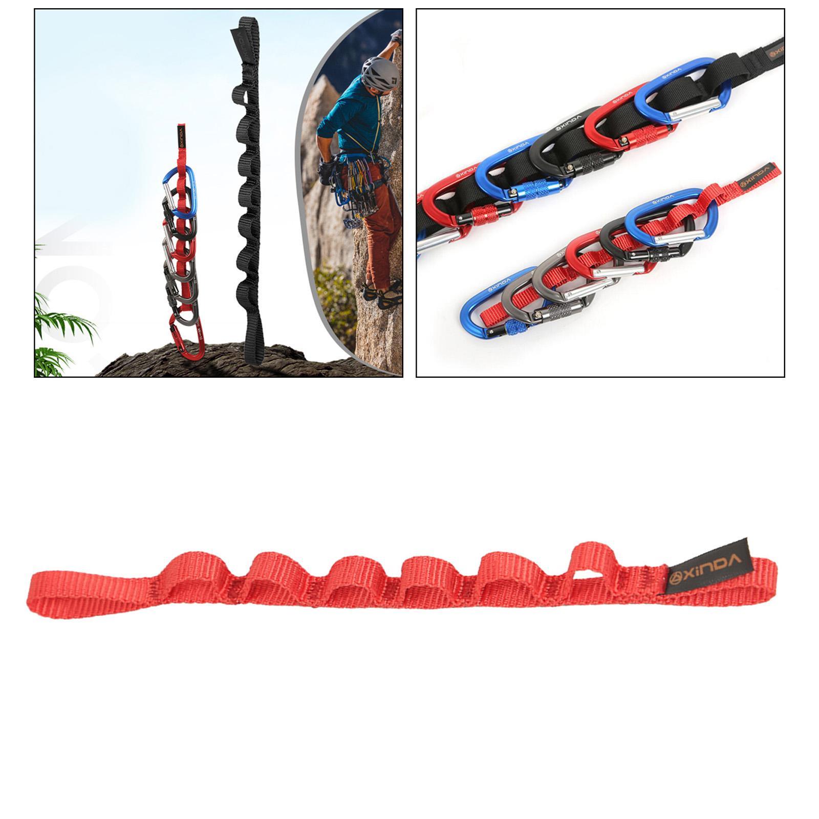2- Outdoor Climbing Daisy Chain Rope Rappelling Downhill Red
