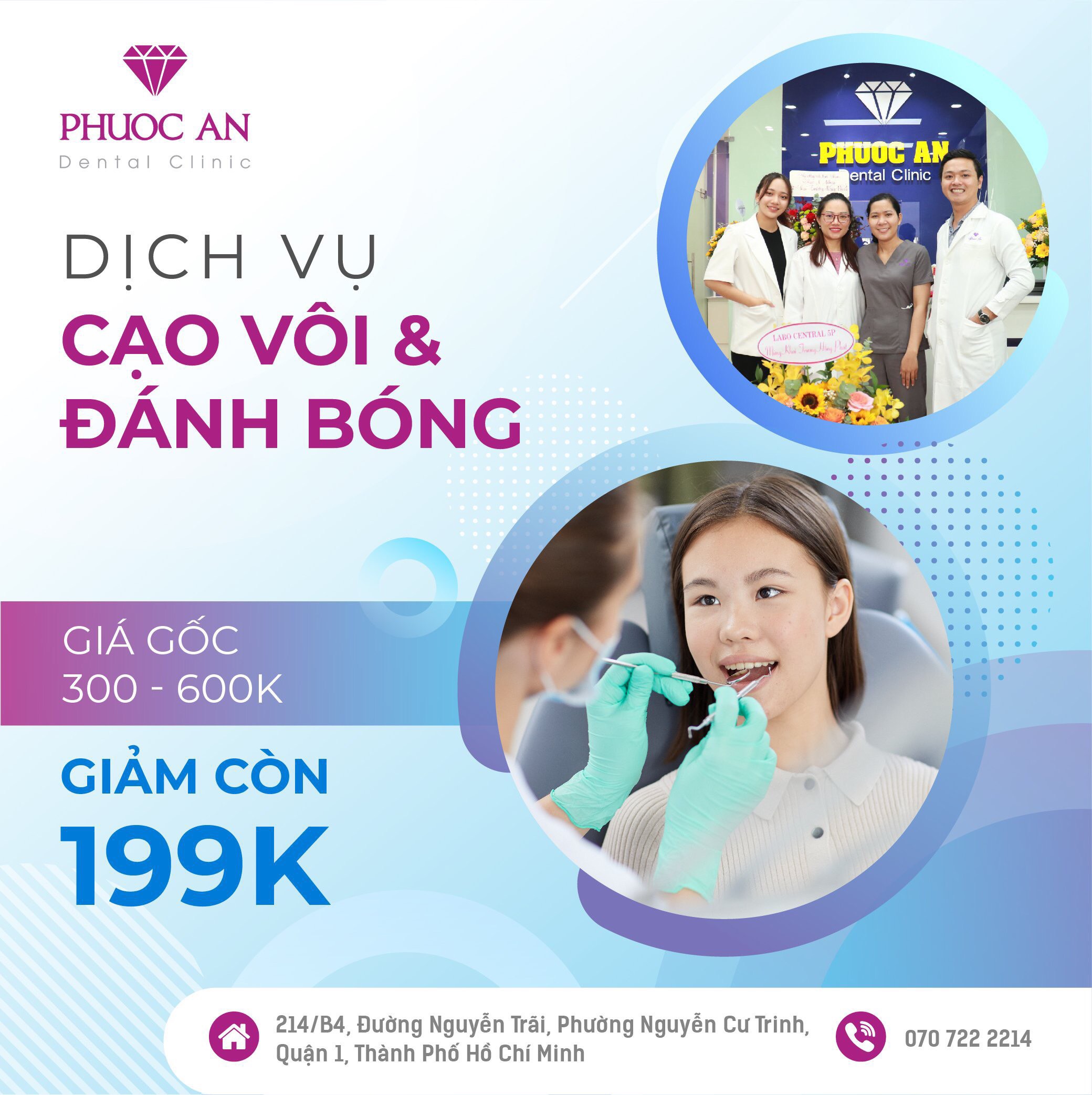 Hồ Chí Minh  Lấy cao răng và Đánh bóng răng không hại men răng tại Nha Khoa Phước An