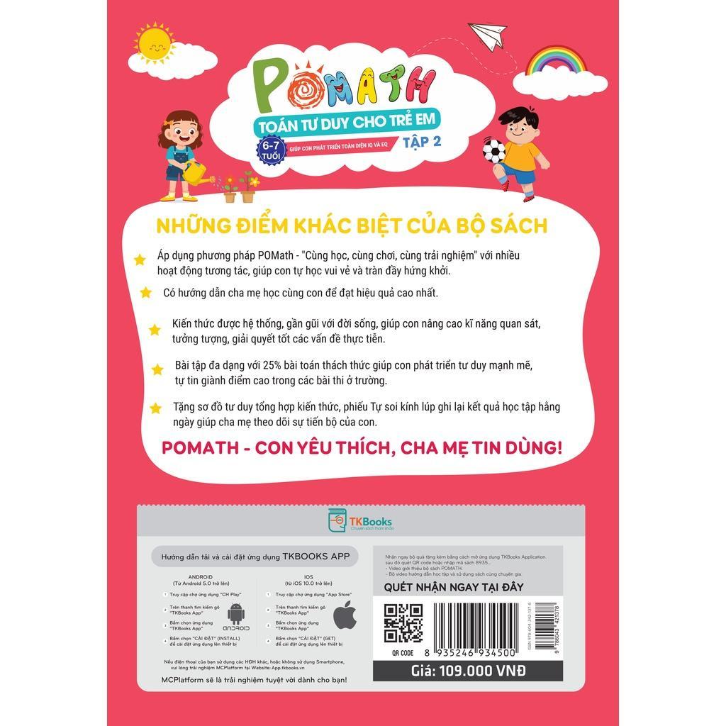 Pomath Toán tư duy cho trẻ em lớp 1 - Tập 2 - Bản Quyền