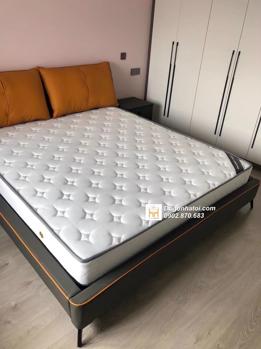 Giường Ngủ Bọc Nệm Đơn Giản Mà Đẹp GNB05