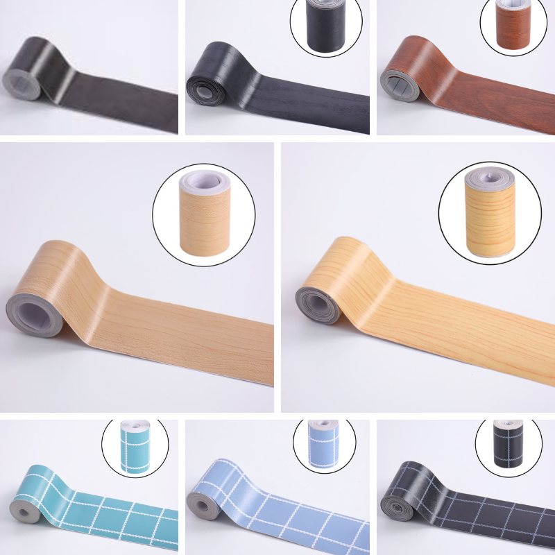 Cuộn 5m Dài Decal Giấy Dán Viền Tường Cao 5cm Có Keo Sẳn
