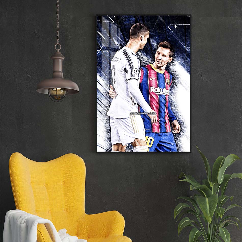 Tranh canvas cầu thủ bóng đá Messi FB002