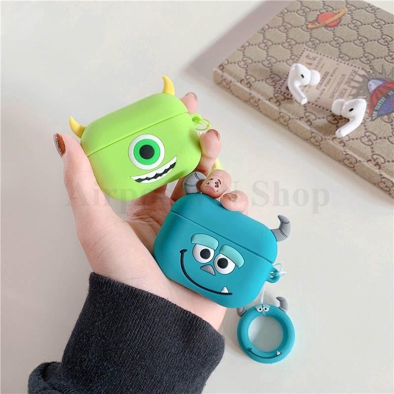 Bao Case Ốp dành cho airpod pro Mike & Sully silicon 3D cao cấp