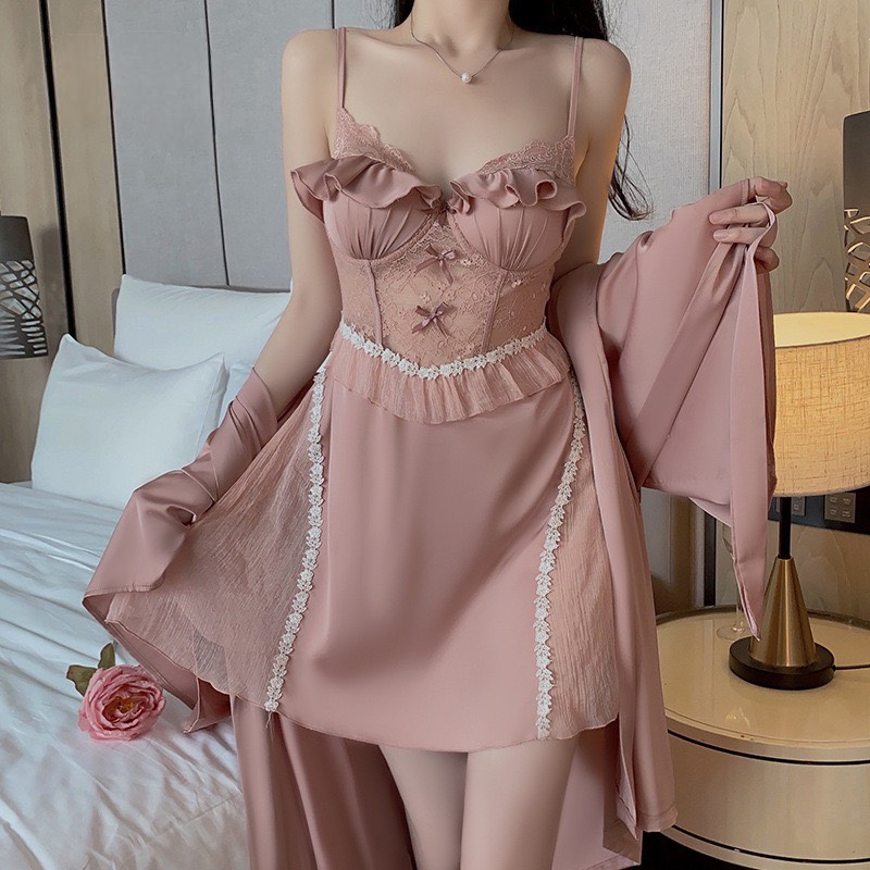 Váy Ngủ Hai Dây Gợi Cảm (Không kèm áo choàng) - B.Lingerie