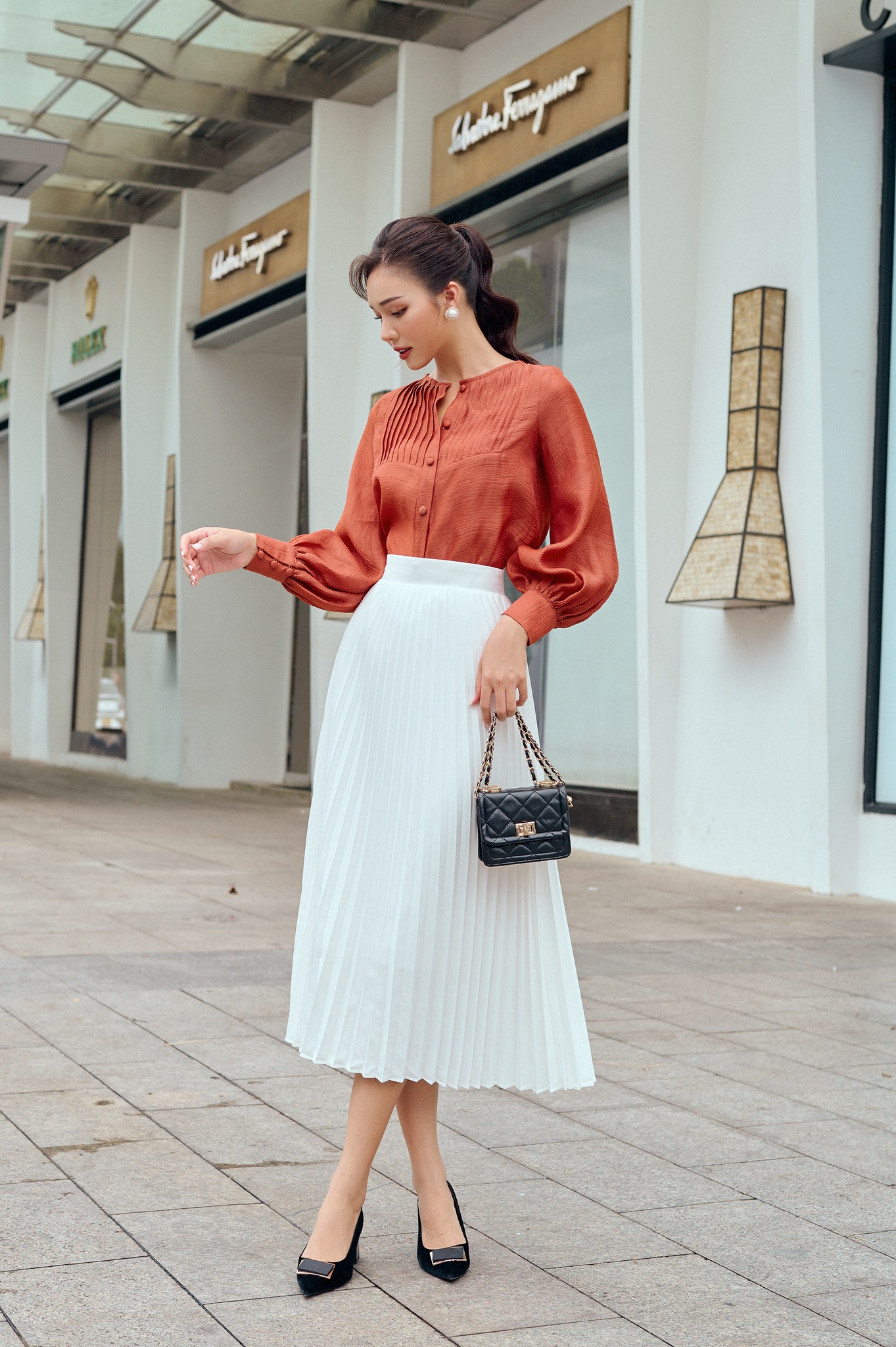 OLV - Áo Dark Amber Long Sleeve Top