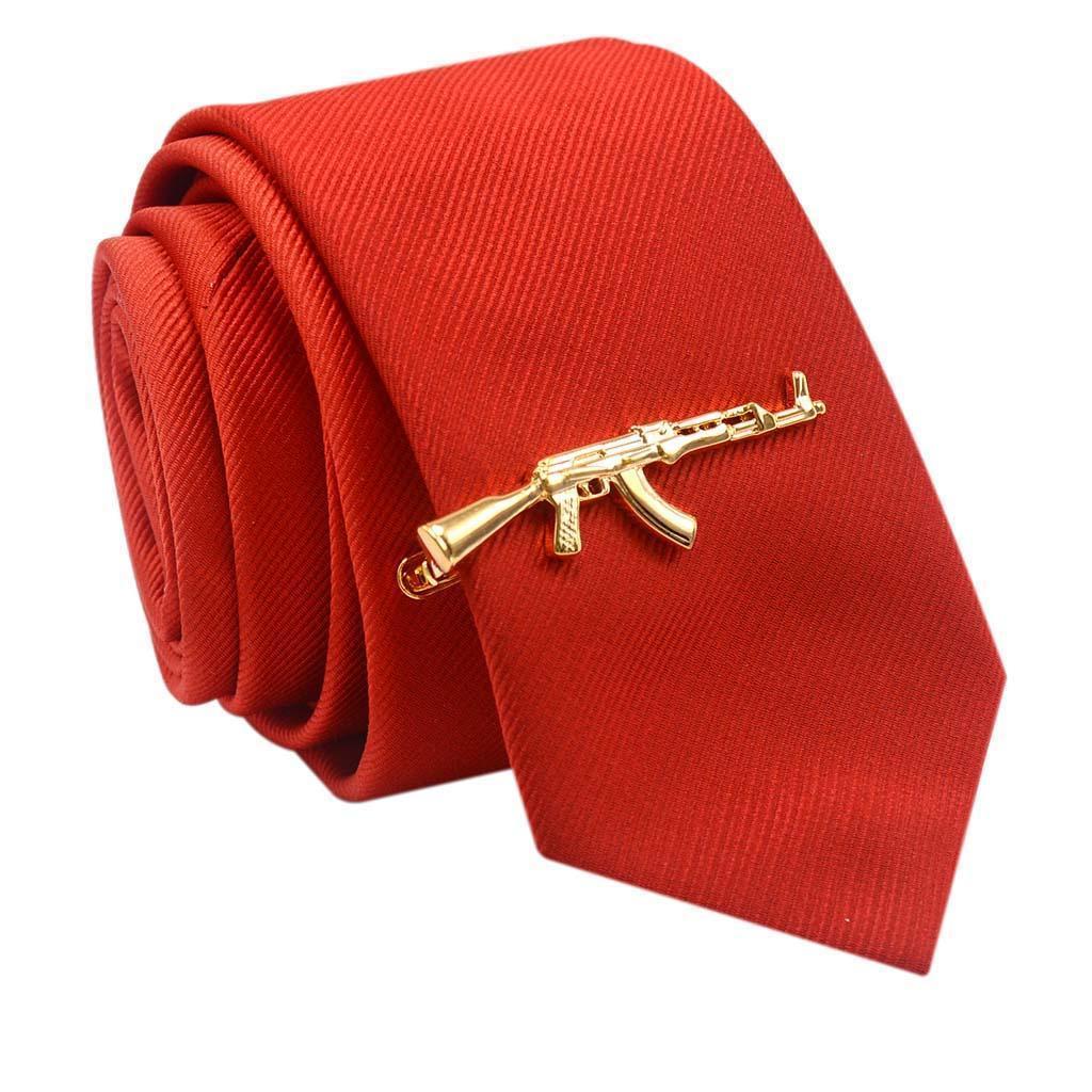 Formal Mens Necktie Tie Clip Pin Bar Wedding Tie Clips Suit Accessories Gold