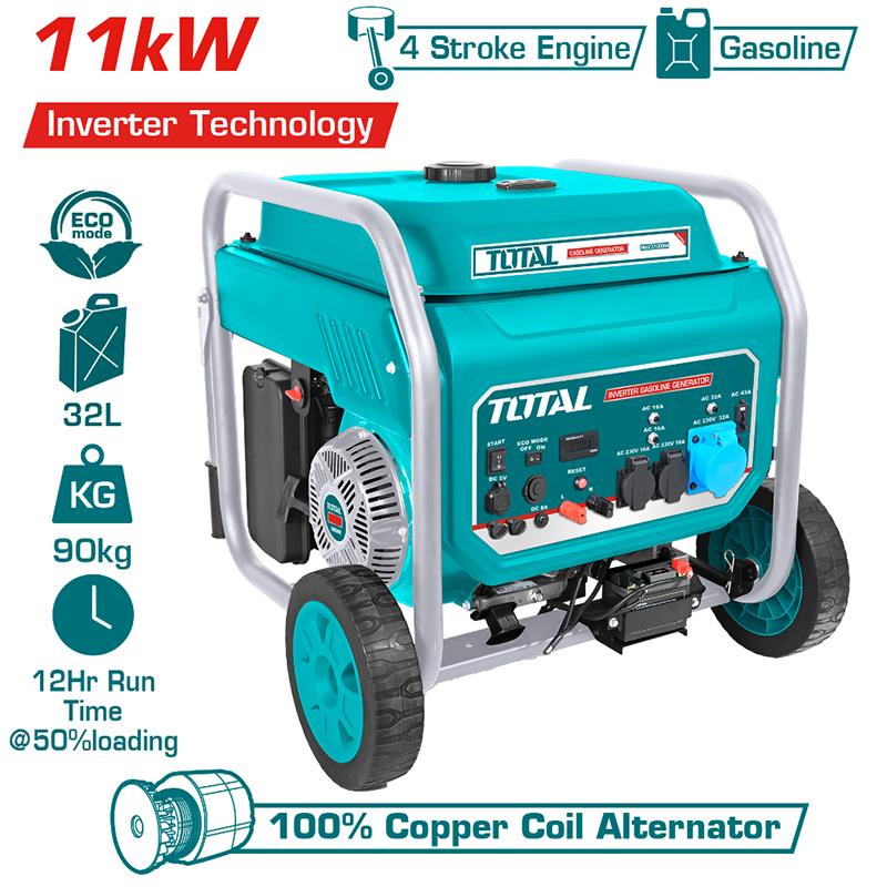 MÁY PHÁT ĐIỆN DÙNG XĂNG BIẾN TẦN 11KW TOTAL TP3120001 - HÀNG CHÍNH HÃNG