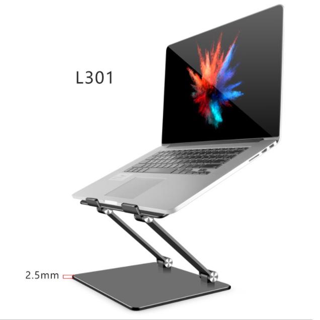 L301 Giá đỡ máy tính Macbook Laptop thiết kế 2 chân độc đáo bằng nhôm nguyên khối, điều chỉnh độ cao, gấp gọn.