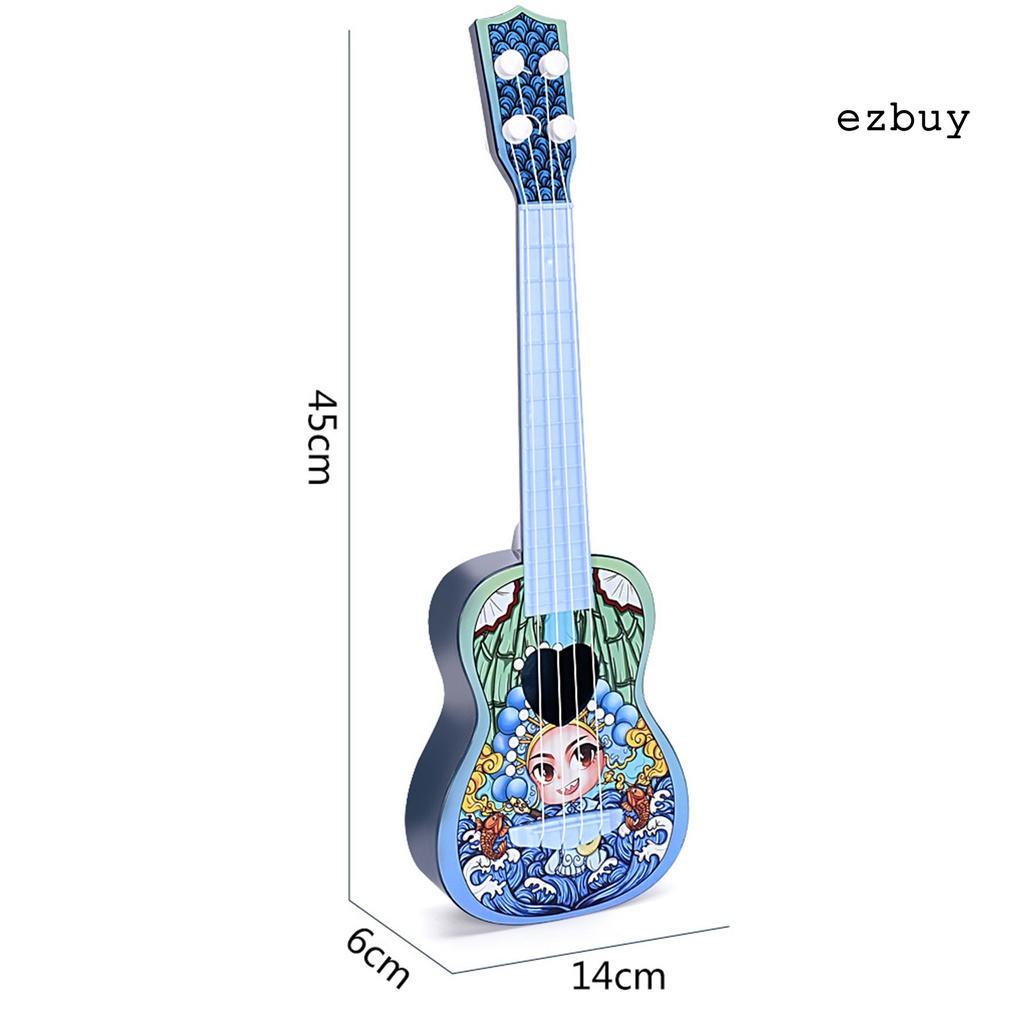 EY-Beginner Ukulele Compact Exquisite Workmanship Smooth Surface Red Mini Instrument Ukulele Toy Kids Gift