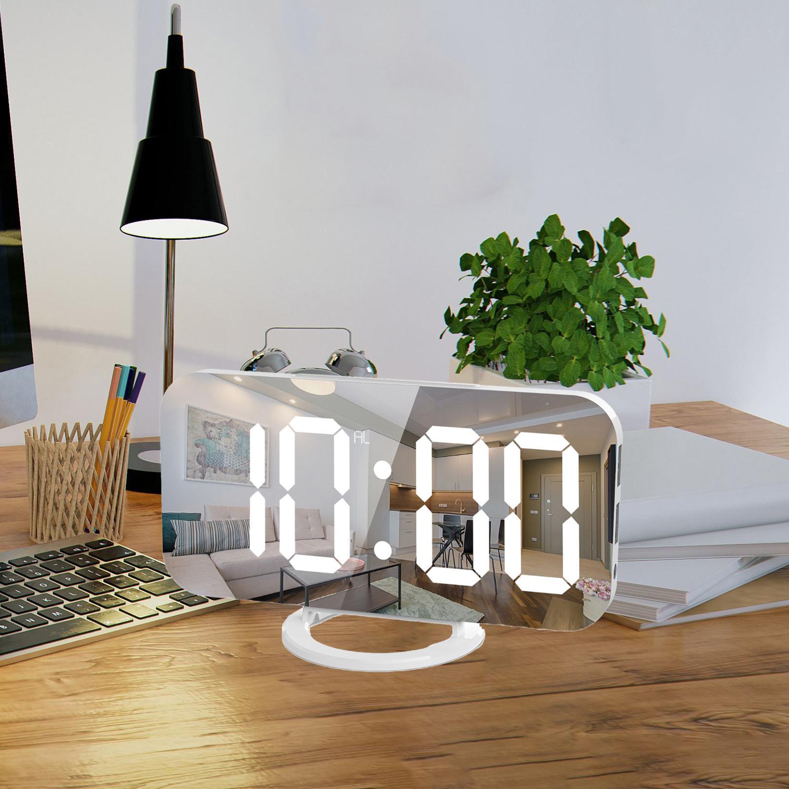 Electronic LED Digital Clock Snooze Bedside Dual USB