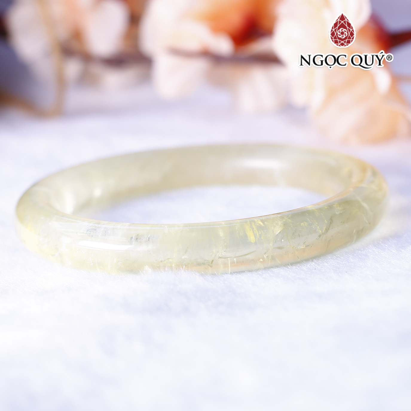 Vòng liền khối thạch anh vàng mệnh thổ, kim - Ngọc Quý Gemstones