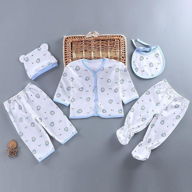 Set sơ sinh 5 chi tiết cơ bản cho bé trai và bé gái sơ sinh size từ 0 - 3 tháng