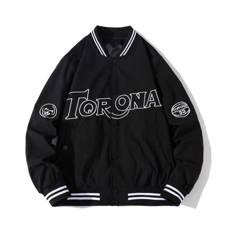 Áo khoác dù bomber unisex form rộng TORONA bóng chày nam nữ thời trang kim gia