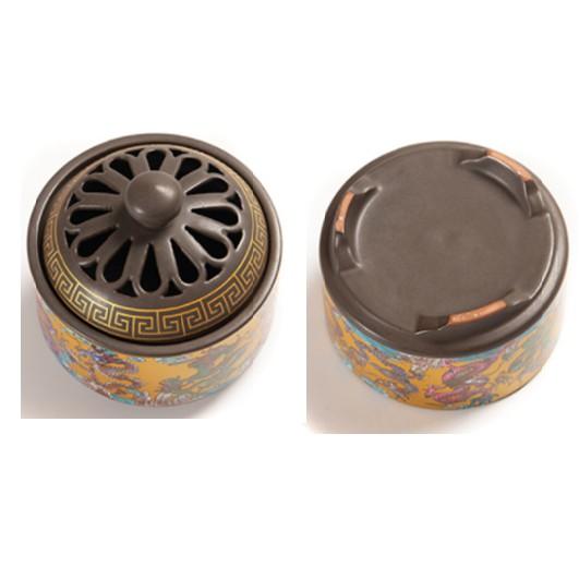 Lư xông Nụ Trầm Trụ nâu RỒNG cao cấp 10cm