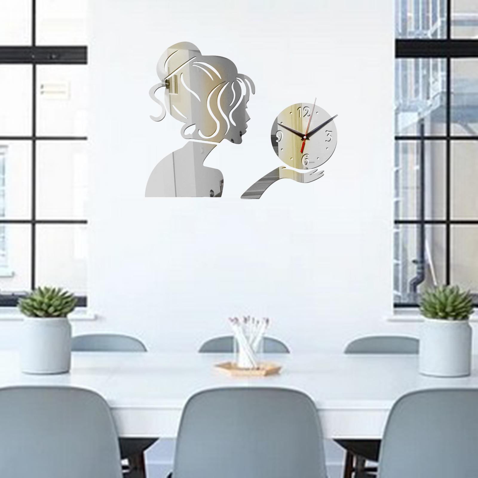 Modern Wall Clock 3D DIY Sticker Clock for Home Decoration