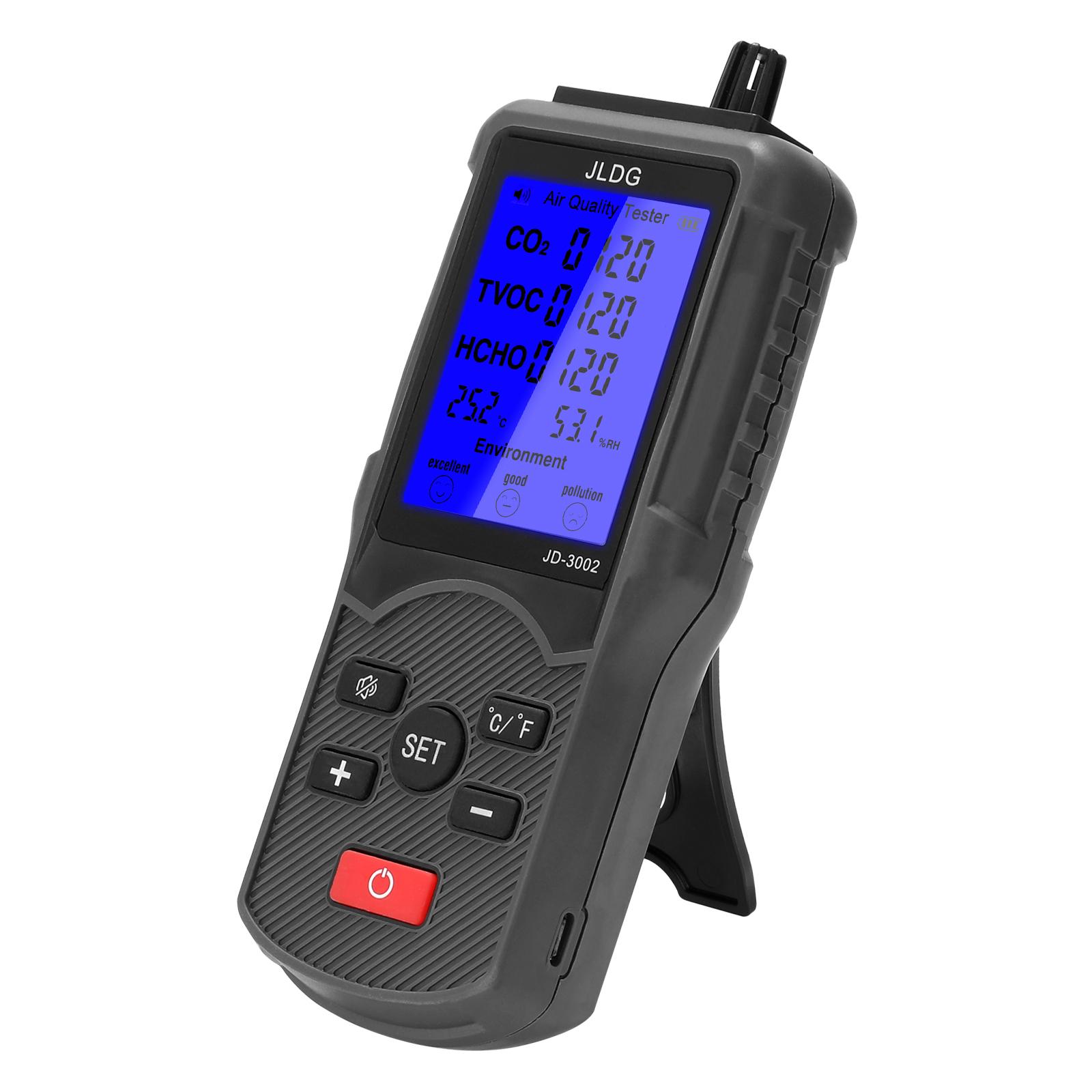 Multifunctional Air Quality Tester CO2 TVOC Meter Temperature Humidity Measuring Device with USB Cable