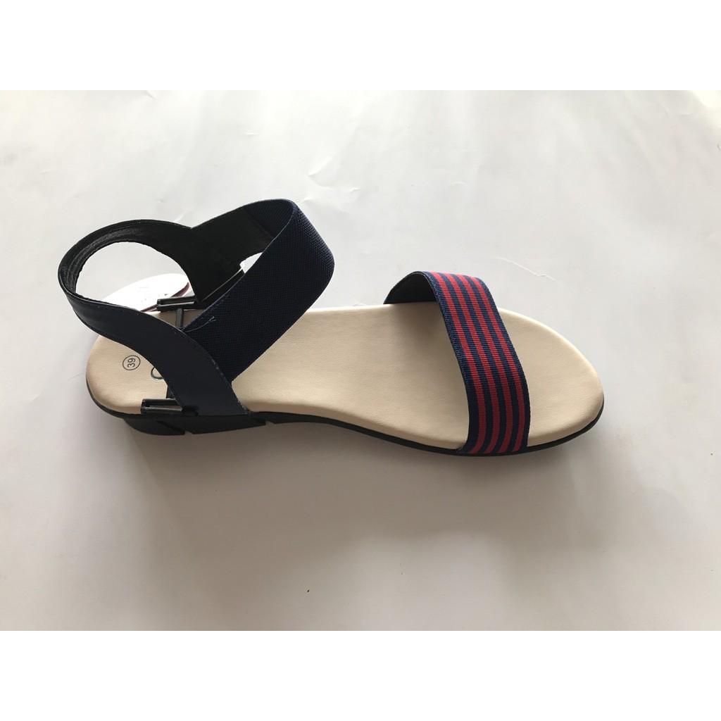 Dép Sandal nữ đế bằng 3f DTW07788