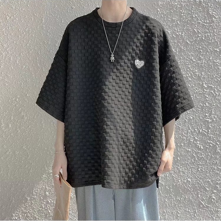 Áo thun nam ngắn tay trơn chất nỉ polyster mềm mịn, thoáng mát, co giãn tốt phong cách trẻ trung S00