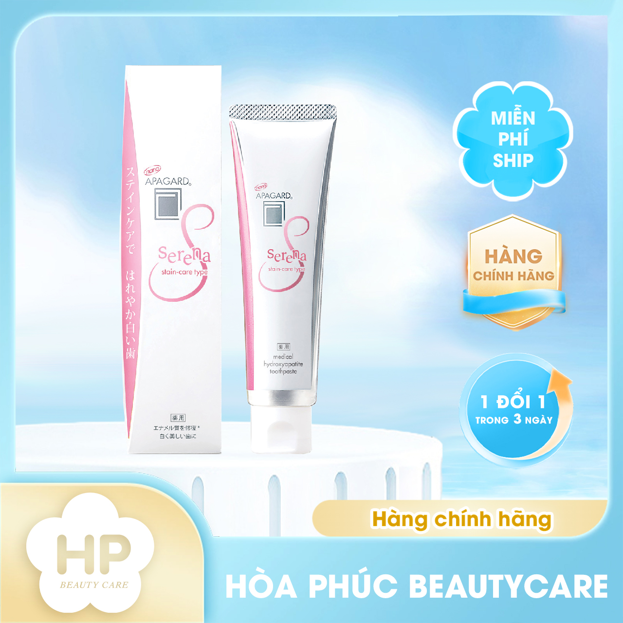 Kem Đánh Răng Apagard Serena Tẩy Vết Ố Vàng Cao Cấp 105 G
