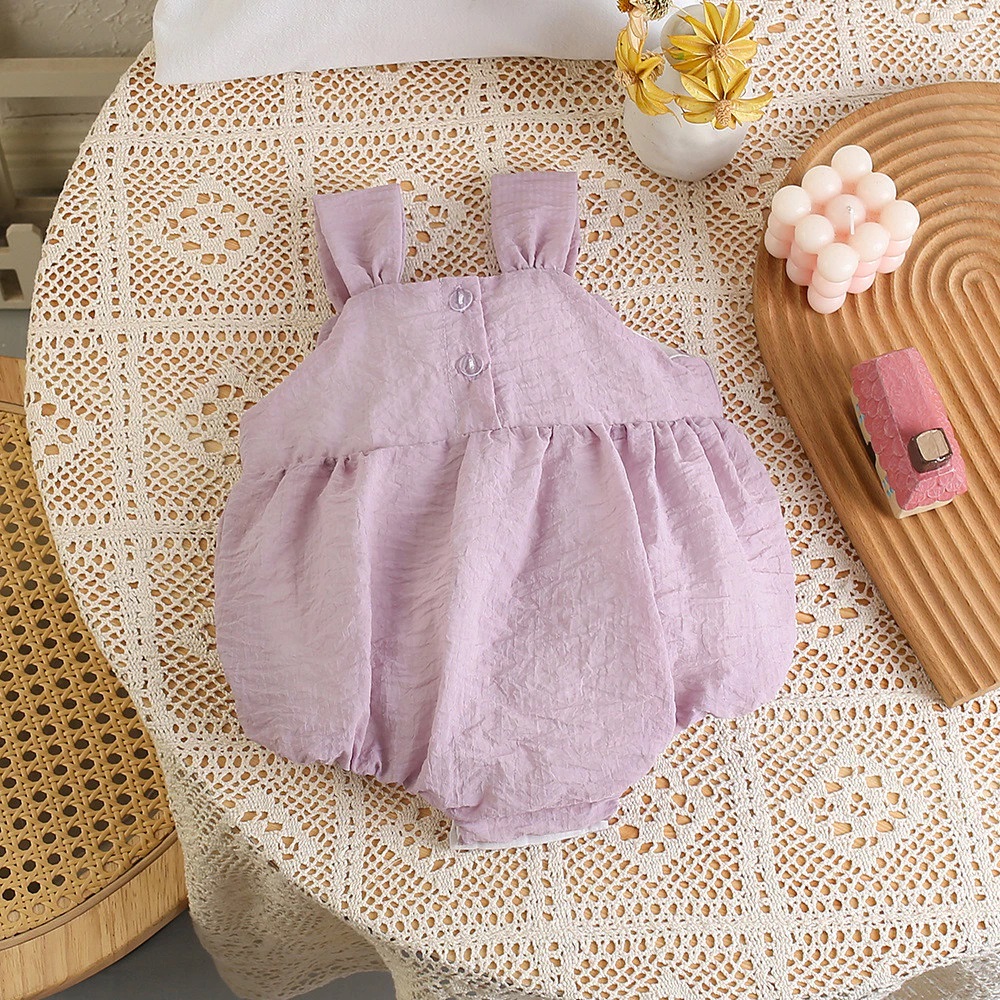 Body 2 Dây Nơ To Hoa Màu Tím Cho Bé Gái Sơ Sinh 1 2 Tuổi Từ 5-13kg Dành Cho Bé Gái