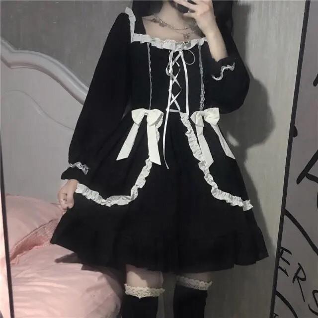Váy lolita dễ thương phong cách Nhật Bản