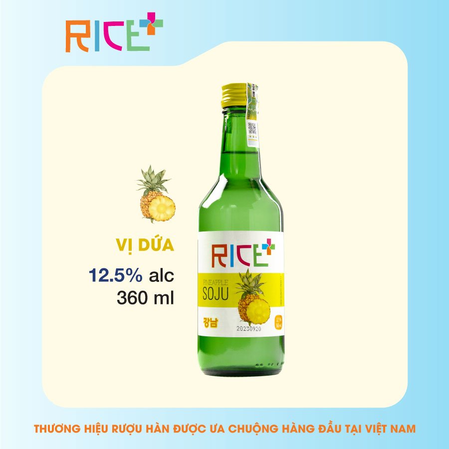 Rượu Soju Rice+ vị Dứa