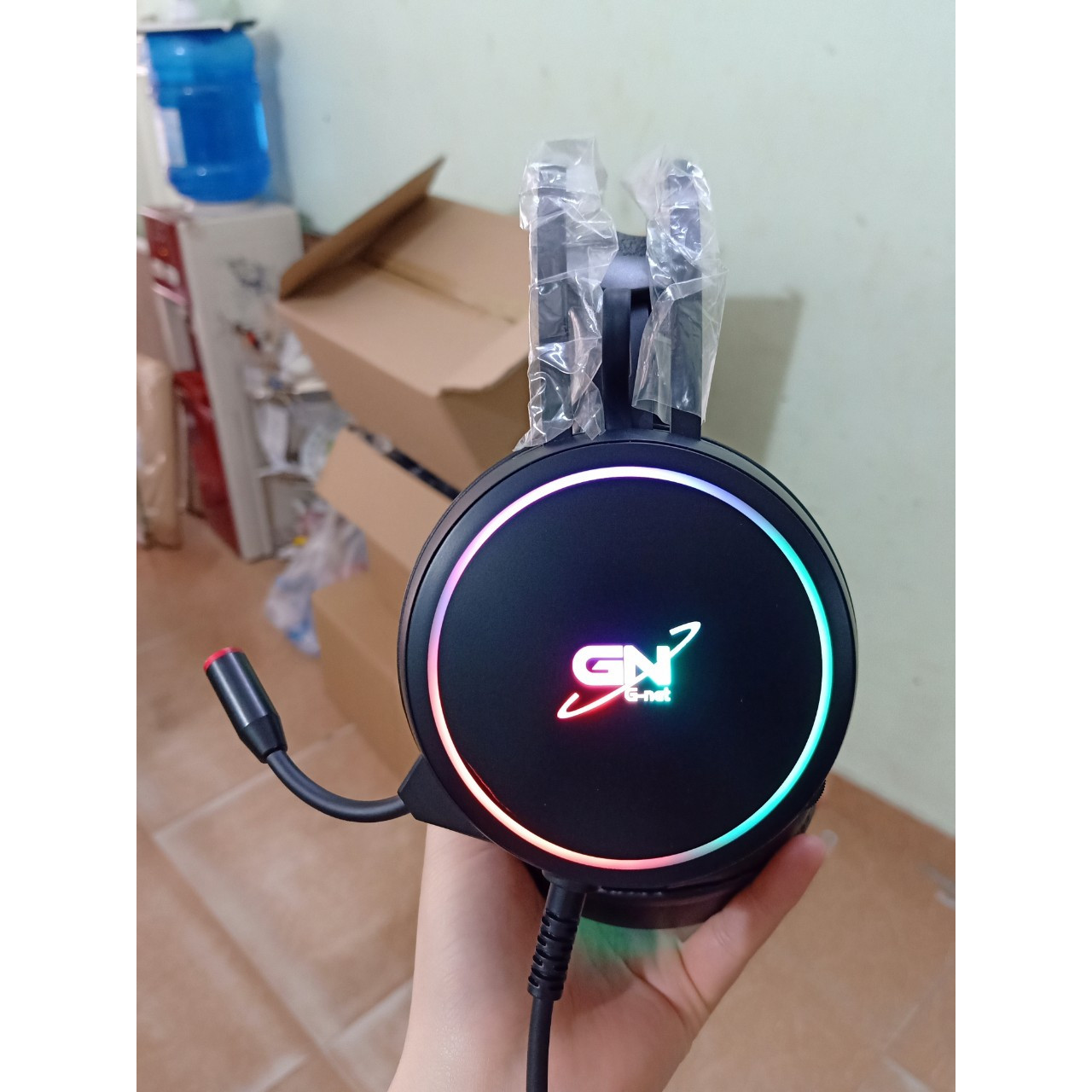 Tai nghe Gnet G09 7.1 cổng usb Led RGB - Hàng chính hãng