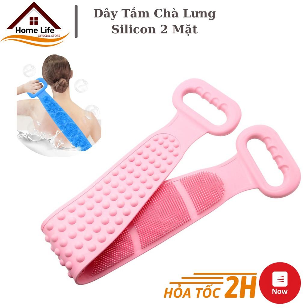 Dây Tắm Chà Lưng Silicon 2 Mặt Tiện Lợi, Massage Tẩy Da Chết Khi Tắm