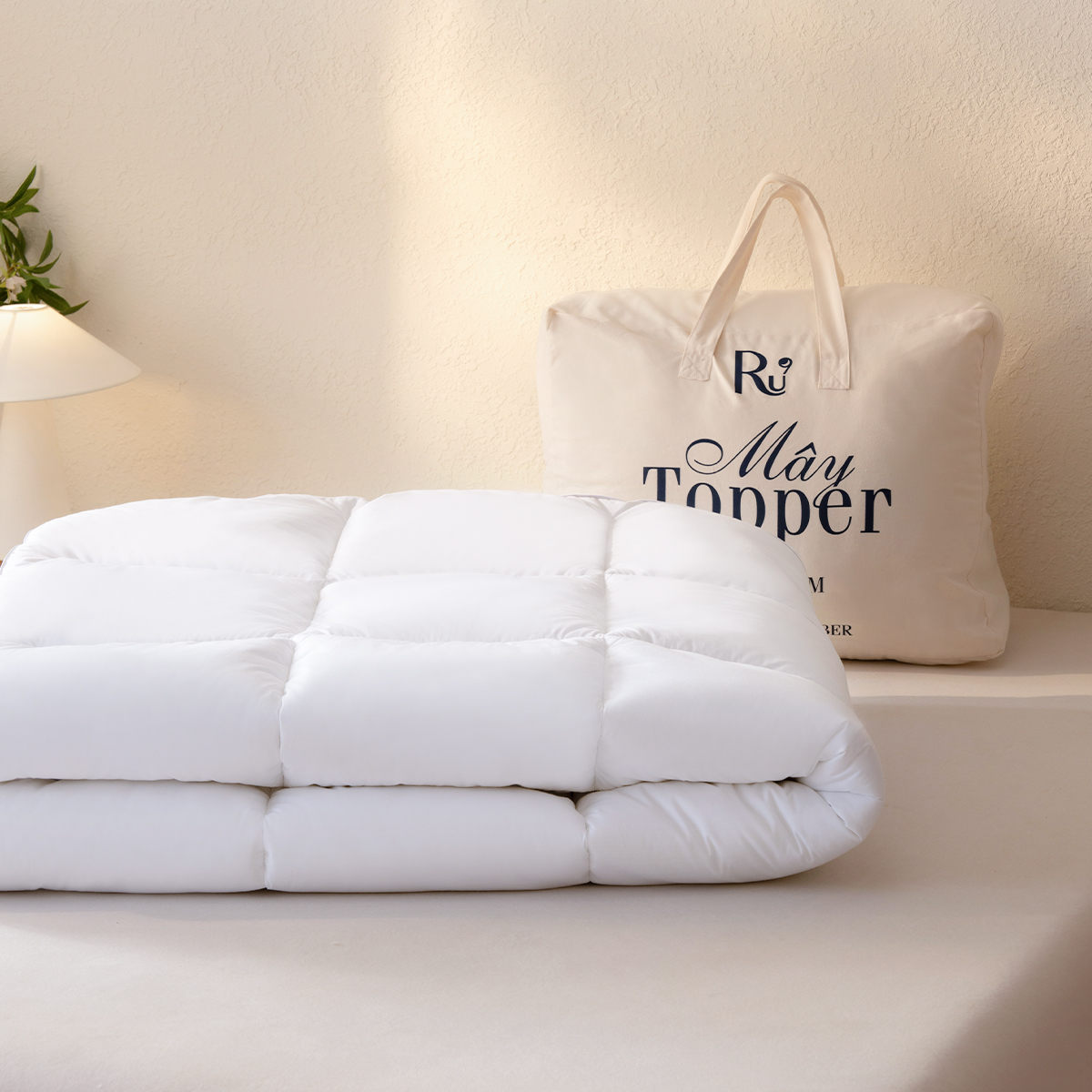 Mây Topper Ru9 Cao Cấp | Màu Trắng | Ru9 Fiber Mix bồng bềnh nâng đỡ | 07 Ngày 1 Đổi 1 | 1m6, 1m8, 2m, 2m2