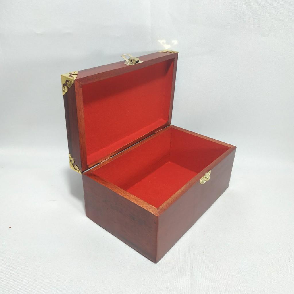 HỘP TRANG SỨC KHÓA ĐỒNG GỖ HƯƠNG CHUẨN 100%