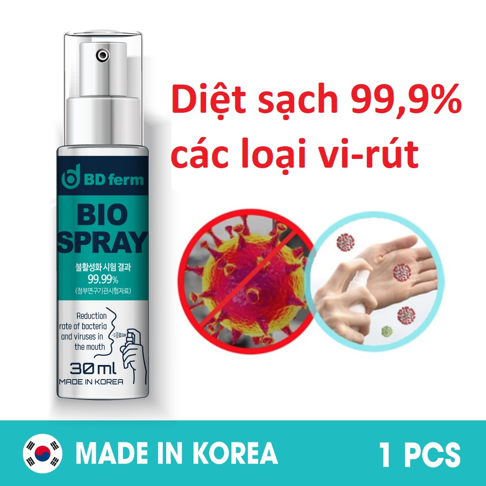 Xịt Họng Sinh Học Bdferm Bio Spray 30Ml - 1 Chai