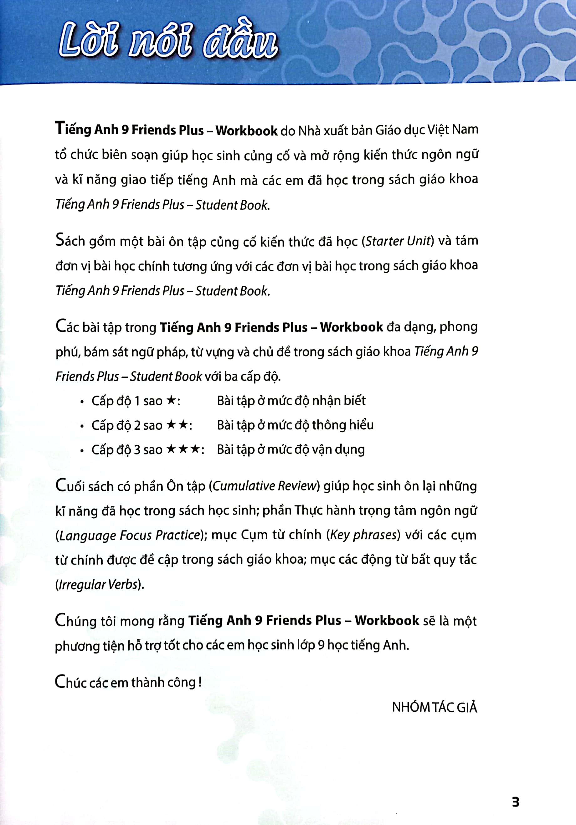 Tiếng Anh 9 Friends Plus - Workbook