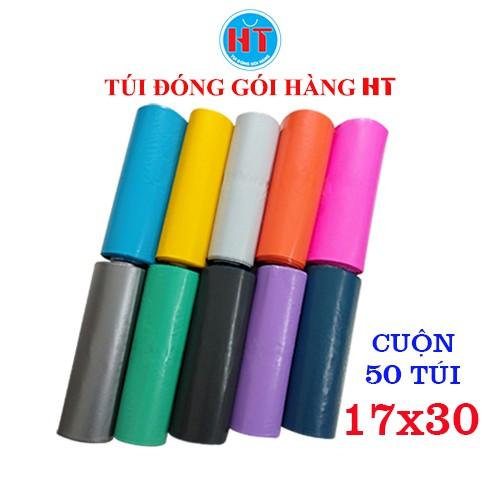 Túi gói hàng niêm phong tự dính HT kích thước 17x30cm, cuộn 50 túi