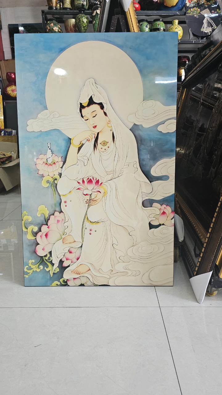 Tranh sơn mài Phật Bà Quan Thế Âm Bồ Tát