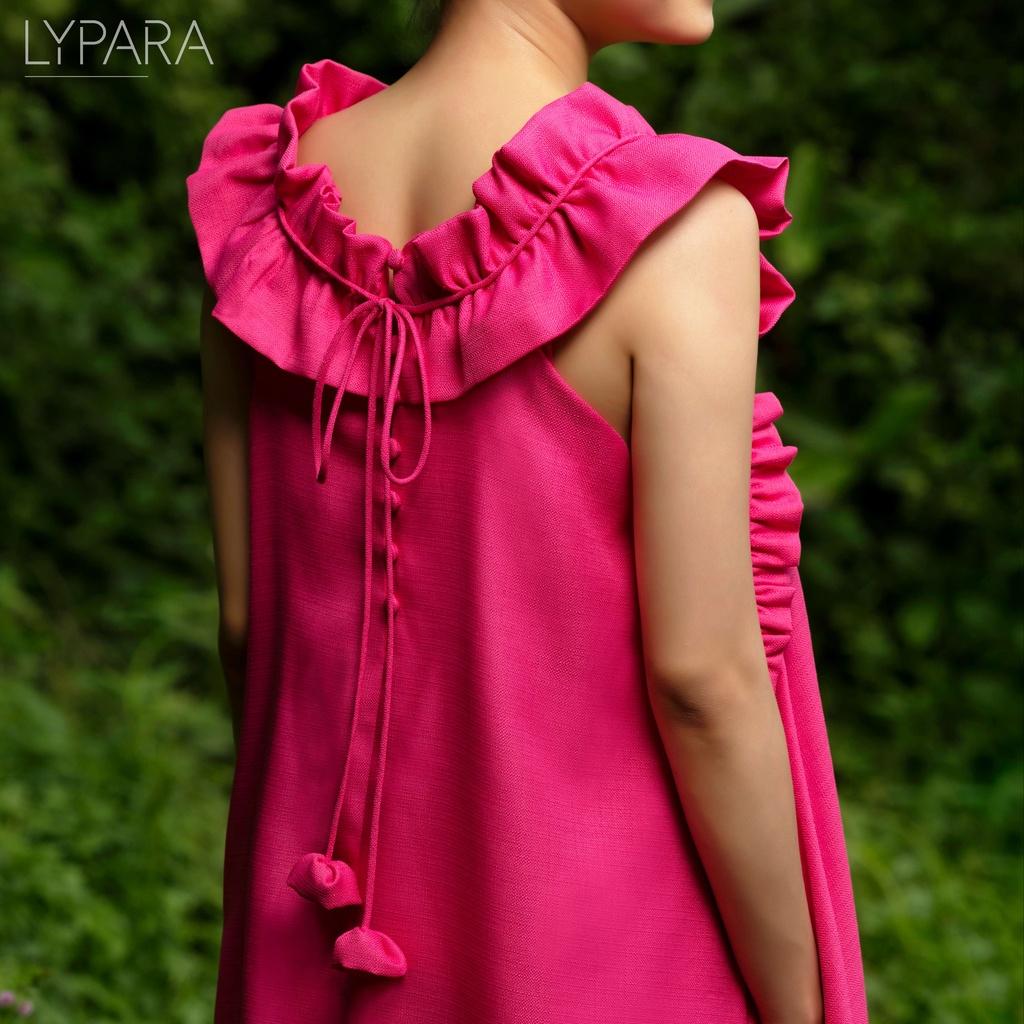 Đầm Nữ Dáng Suông Rộng Tay Bèo Hồng Cánh Sen Lypara | Daria Dress