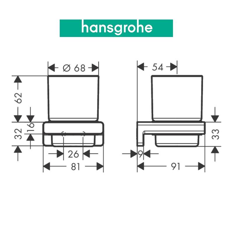 Phụ kiện đựng bàn chải hansgrohe AddStoris 41749