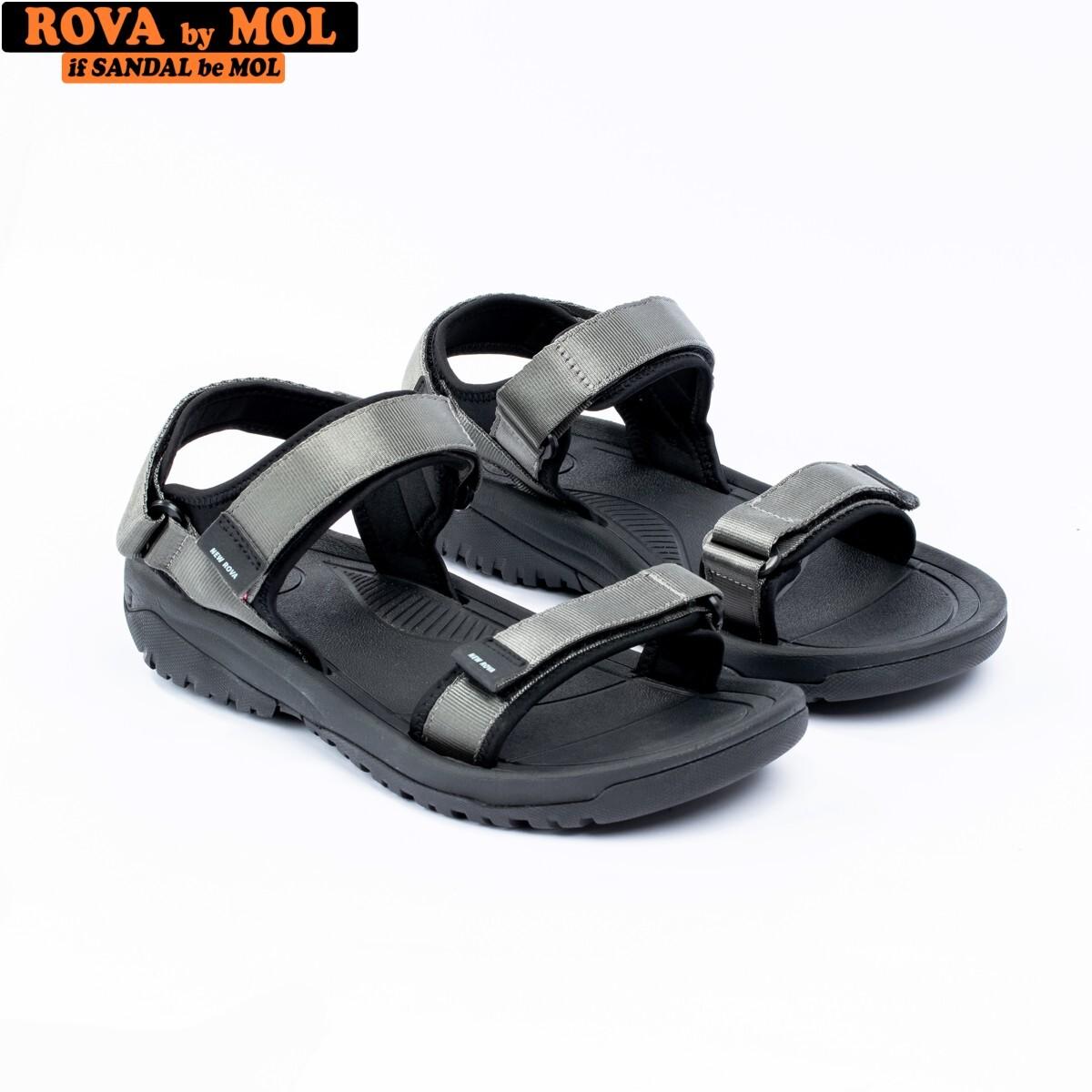 Sandal nam 2 quai ngang vải dù hiệu Rova RV680G