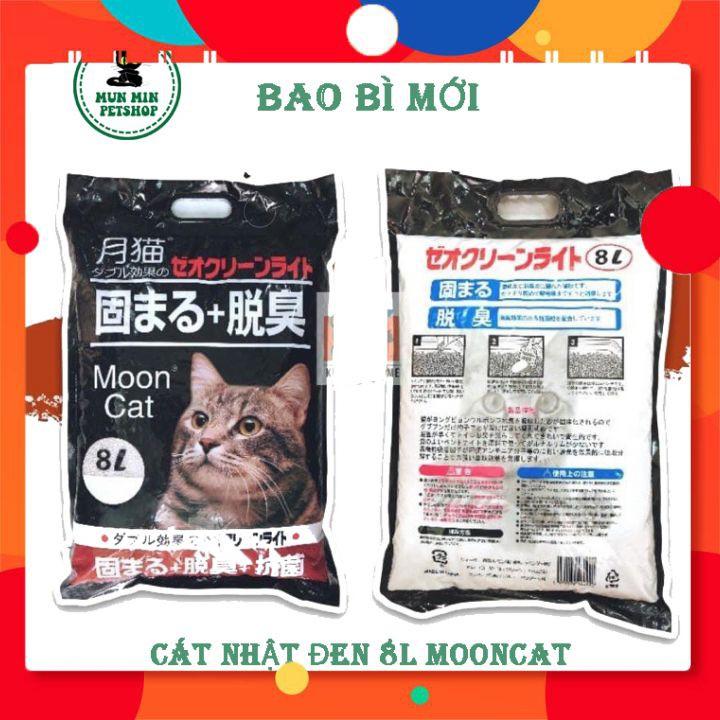 Cát vệ sinh mèo Cát NHẬT BẢN 8L BỊCH ĐEN MOONCAT siêu vón, mùi thơm, khử mùi tốt, thành phần tự nhiên